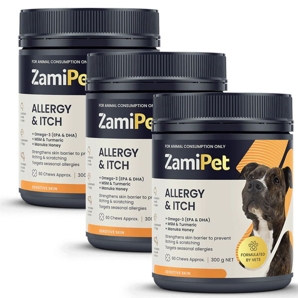 ZamiPet Allergy Itch Dog Supplement Triple Pack