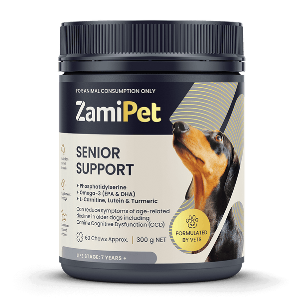 Senior dog food with joint outlet support